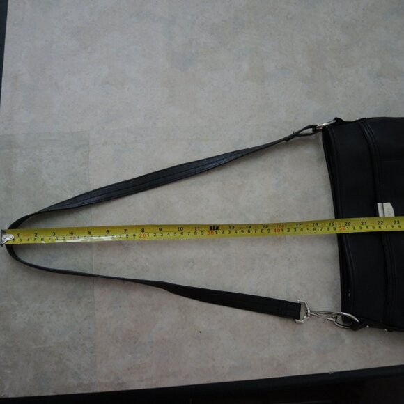 Rosetti Shoulder Bag Black Purse with Silver Tone Hardware Multiple Pockets - Picture 15 of 16